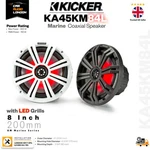 Kicker KA45KM84L 8" Marine Coaxial Speakers Pair 300W, Led Grills. Fixed Price $365.92.