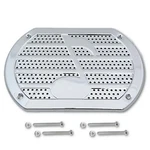 Chrome Music Note Speaker Cover Screen Trim Grill Vintage Hot Street Rat Rod Ea.. Fixed Price $24.95.