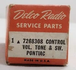 Vintage General Motors Delco Radio 7268308 Pontiac Control Volume Tone & Switch. Fixed Price $22.99.