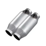 Universal Catalytic Converter, 2.5 Inch Inlet/outlet, Pack High Flow Car. Fixed Price $71.69.