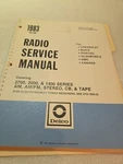 Delco Radio Service Manual: 27D-1982-1 See Photos. Fixed Price $20.00.