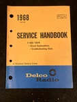 1968 Delco Automobile Radio Service Handbook, T-400 Tape, Circuit Explanations,. Fixed Price $19.99.