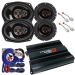 Front & Rear Door Speakers + 4 Amplifier For 2002-2019 Jeep Grand Cherokee. Fixed Price $351.99.