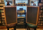 1979 Epicure 180V Speakers Pair Large Cabinet 25"X16" Need Refoamed. Fixed Price $799.99.