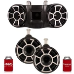 Wet Sounds REV410B-FC 10" & REV8B-FC 8" Wake Tower Speakers, Black, Fixed-clamps. Fixed Price $3379.98.