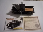National Motor Musem Mint Studebaker 1937 V-8 Pick-up Truck Black. Fixed Price $24.99.
