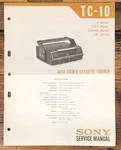 Sony TC-10 Cassette Service Manual *original*. Fixed Price $14.97.