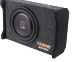 Alphasonik AS10DF 10" 1200 Watts 4-OHM Down Fire Shallow Mount Flat Enclosure. Fixed Price $140.00.