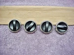1950'S 1960'S Amc Nash Rambler Radio Knobs And Bezels - Black. Fixed Price $12.00.