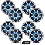 Wet Sounds Revo 6-XSS Silver Open Grille 6.5 Inch Marine Led Speakers. Fixed Price $1535.96.