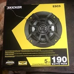 Kicker ESC5 Coaxial 5-1/4 Car Audio 190 Watt Stereo Speakers New Open Box. Fixed Price $55.99.