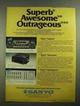 1979 Sanyo Ad - FT646 Am/fm/cassette Car Stereo, PA6100 Power Amp. Fixed Price $17.99.