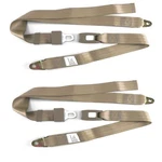 Tan Two Point Seat New, Lap Belt, Oem Quality New! 60" Pair Belts 2X. Fixed Price $60.71.