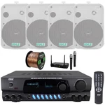 Pyle Am/fm Stereo Receiver, 4X 6.5" 500W Indoor/outdoor Speakers, Mic System. Fixed Price $416.99.