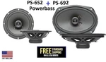 Powerbass PS-692 6X9 400W + PS-652 6.5" 300W Coaxial 2-WAY Car Audio Speakers. Fixed Price $68.95.