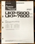 Pioneer UKP-5600 UKP-7600 Car Stereo Add. Service Manual *original*. Fixed Price $9.97.