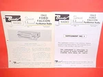 1962 Ford Falcon Futura Ranchero Squire Wagon Bendix Am Radio Service Manual. Fixed Price $19.99.