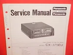Panasonic Car Mini 8-TRACK Tape Player Factory Service Manual Model CX-375EU. Fixed Price $21.99.