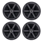 4X Jvc 6.5" 100 Watt Max Power Marine 2-WAY Black Speakers. Fixed Price $124.49.