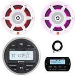 Jbl PRV-175 Gauge Style Receiver, Remote, Extension, 2X 8" 500W 3-WAY Speakers. Fixed Price $421.49.