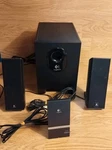 Logitech X-240 2.1 Pc Sound System Subwoofer Satellite Speakers Set Works. Fixed Price $30.09.