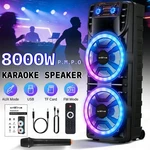 8000W Dual 12'' Bluetooth Speaker Sub Woofer Heavy Bass Sound System Party & Mic. Fixed Price $125.99.
