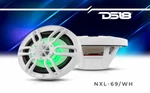 Pair DS18 NXL-69/WH 6X9" 2 Way 375W 4-OHM Coaxial Marine Speakers Led Rgb White. Fixed Price $199.00.