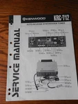 Kenwood KRC-712 Car Stereo Service Manual. Fixed Price $15.00.