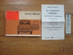1968 Volkswagen Fastback Sedan & Squareback Owner's Manual + Radio. Fixed Price $23.95.