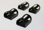 Four Metal "d" Knob Inserts For Old Antique Tube Radio Half Moon/d Shaped Shafts. Fixed Price $6.75.
