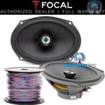 Pkg Focal Oem 690CA1 Sg 6X9" 150W Rms Coaxial Car Speakers + True 16 Gauge Ft. Fixed Price $174.99.