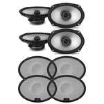 Alpine S2-S69 Coaxial & KTE-S69G S-series Speaker Grill Bundle, 4PC Set. Fixed Price $383.09.