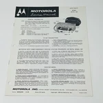 1960 Motorola Valiant Mopar 104 Radio Service Manual Schematics Parts List Auto. Fixed Price $27.95.