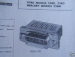 1962 Fairlane,falcon, Mercury Radio Photofact. Fixed Price $10.00.