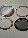 2 -very Nice Classic Car Speaker Covers/grill Chrome Metal Vintage 6 Inch W/ring. Fixed Price $37.00.