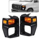 Left&right Headlight Trim Bezels Ford E150 E250 08-14 W/parking Turn Signal. Fixed Price $76.24.