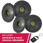 Kicker Pairs Of 46CSC674 Series 6-3/4" 2-WAY Coaxial Speakers W/ 300W. Fixed Price $169.92.