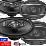 4X Pioneer 6X9" 5-WAY 700 Watts Pet Dome Tweeter Coaxial Speakers. Fixed Price $199.99.