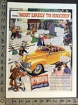 1941 Plymouth 2-DOOR Convertible School Most Likely Succeed Auto Car Ad 35895. Fixed Price $24.95.