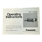Panasonic Operating Instructions CR-1143EU Car Radio Owner's User's Manual Only. Fixed Price $11.47.