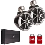 Wet Sounds ICON8B-SC 8" Black Tower Speakers Stainless Swivel Clamps & SYN-DX2.3. Fixed Price $2549.98.