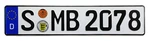 Mercedes Stuttgart Rear German License By Z Plates Wtih Unique Number New. Fixed Price $39.99.
