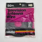 Vintage Gemini 50FT 300 Ohm Television Antenna Wire - New Old Stock (nos) Sealed. Fixed Price $30.00.