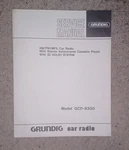 Original Grundig GCP-9300 Car Stereo Service Manual. Fixed Price $17.95.
