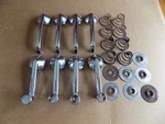 1956 Plymouth Savoy Door Handles & Window Cranks Springs Backer Plates 57 58 59. Fixed Price $60.00.