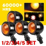 Motorcycle Turn Signals Front Rear Blinker Light Black 1-5SET. Fixed Price $8.54.