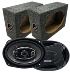 2X Audiotek 6X9" 700W 5-WAY High Performance Car Speakers + Truck Box. Fixed Price $109.00.