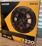 Open Box Of One, Kicker ESC65 6.5IN. Coaxial Speaker Model. Fixed Price $30.00.