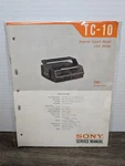 Sony TC-10 Cassette Tape Player Original Factory Service Guide Manual Paperwork. Fixed Price $13.49.