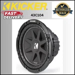 Kicker 43C104 / 10" Comp 4-OHM Svc 300 Watt Subwoofer **new**. Fixed Price $89.99.